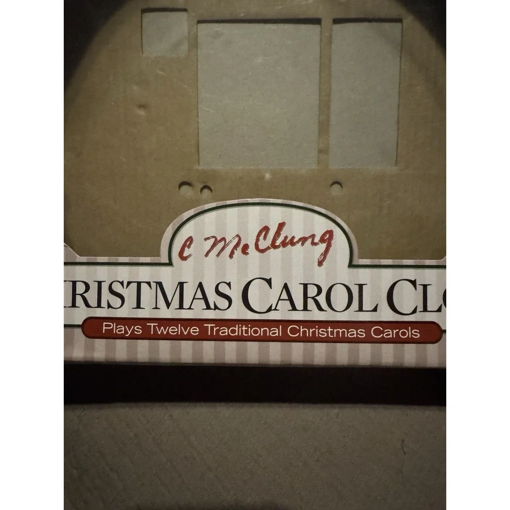 Christmas Carol Wall Clock Mark Feldstein Musical with Box Chimes Hourly Works